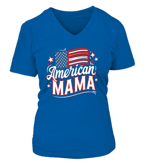 American Mama V-neck T-Shirt Woman