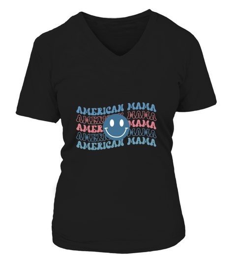 American Mama V-neck T-Shirt Woman