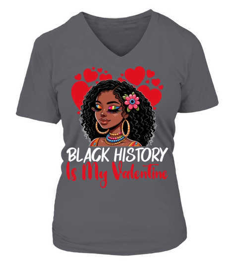 black history is my valentine 21 V-neck T-Shirt Woman
