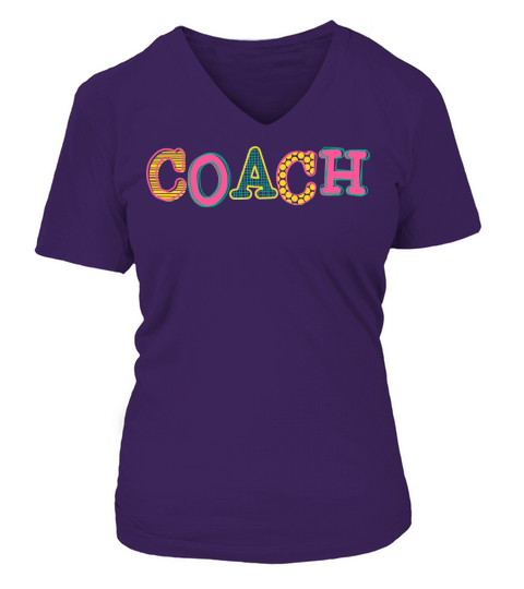 Bright Coach Mixed V-neck T-Shirt Woman