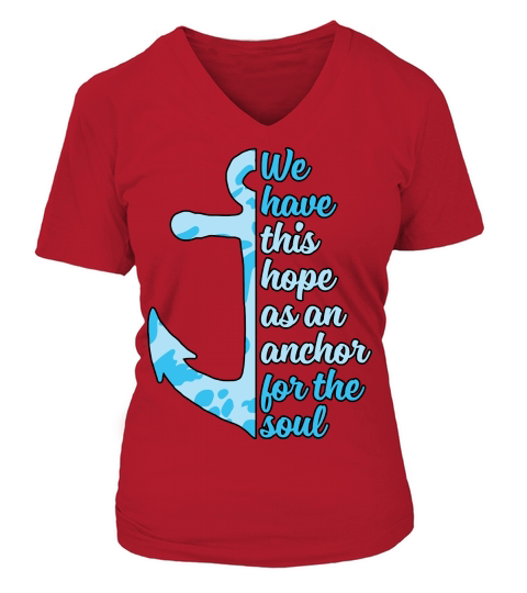Christian Anchor For Soul Hope V-neck T-Shirt Woman