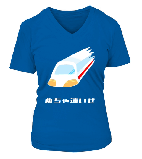Japanese High-Speed Train Shinkansen V-neck T-Shirt Woman