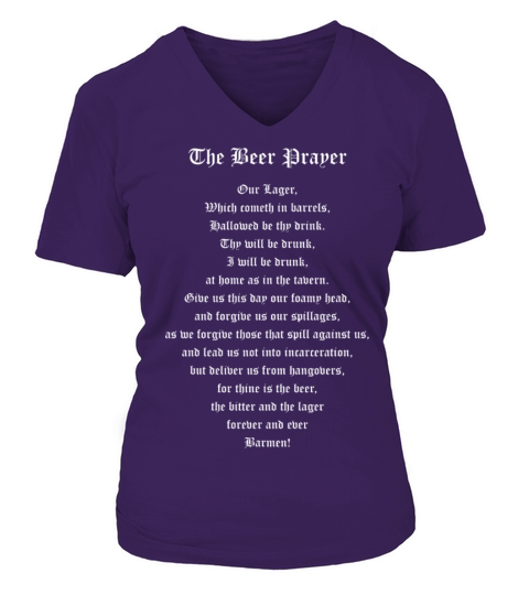 The Beer Prayer V-neck T-Shirt Woman