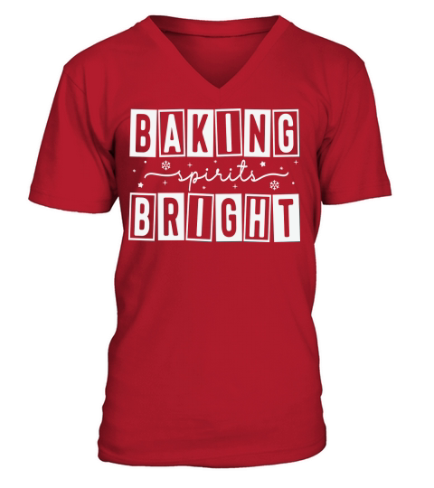 BakingSpiritsBright 1White V-Neck T-shirt