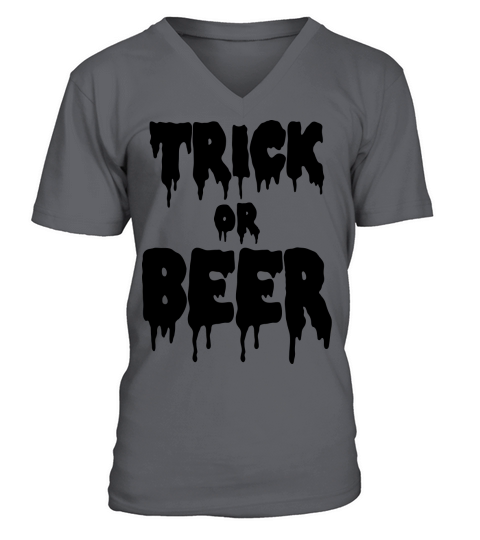 trick or beer V-Neck T-shirt