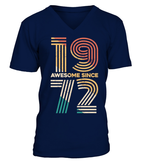 Vintage 1972 - 50 years old - 50th birthday gift V-Neck T-shirt