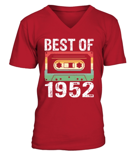 Vintage Best of 1952 Birthday V-Neck T-shirt