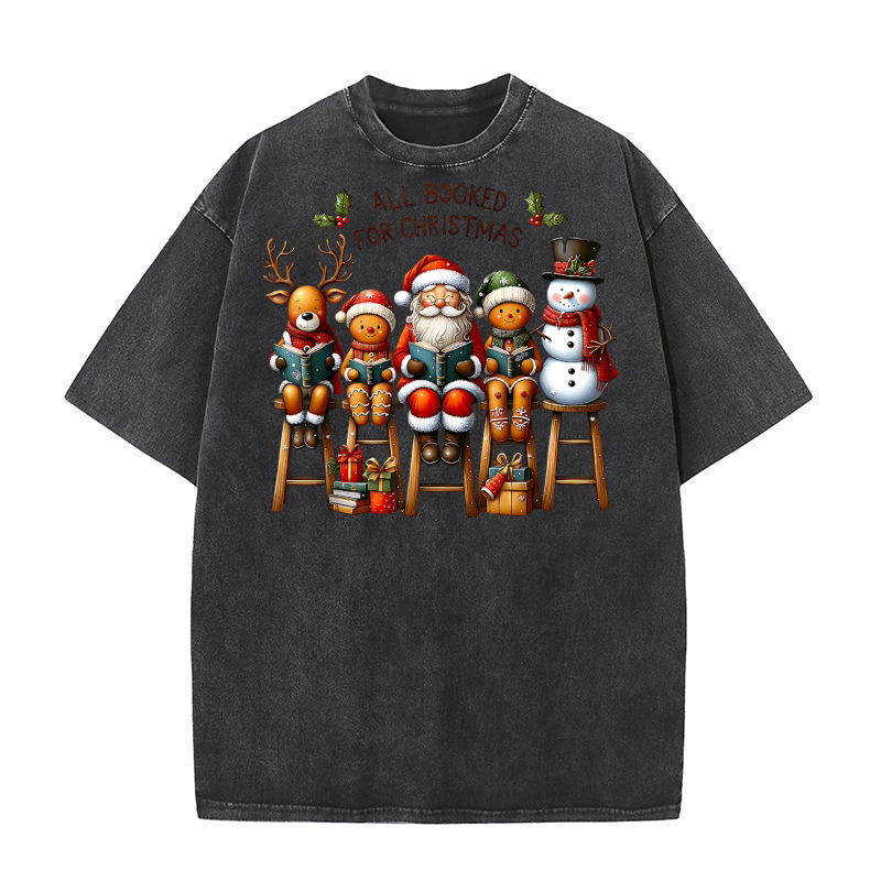 All booked for christmas Washed T-Shirt