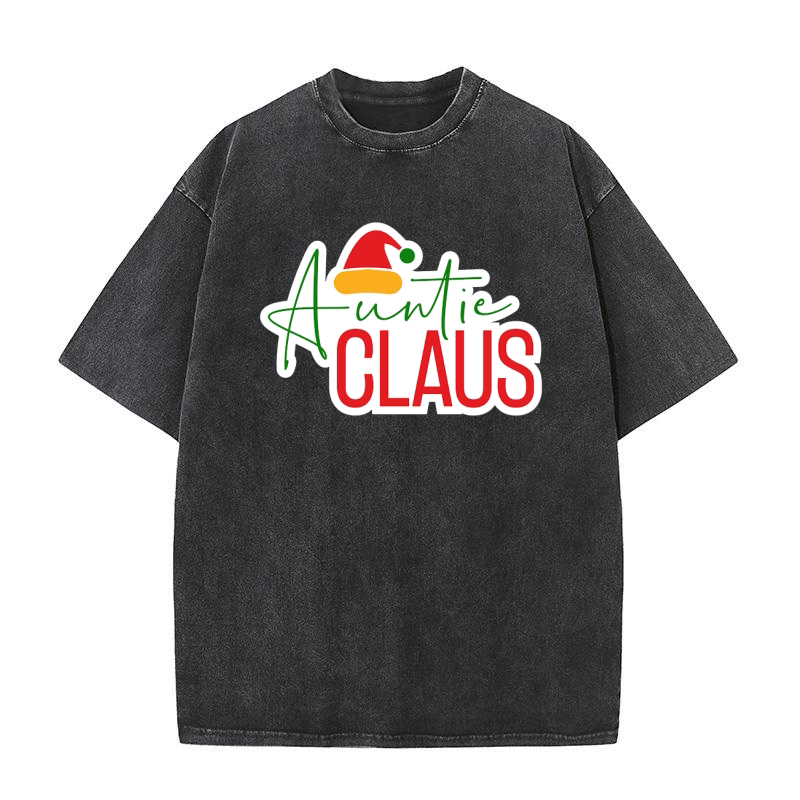 Auntie Claus Washed T-Shirt
