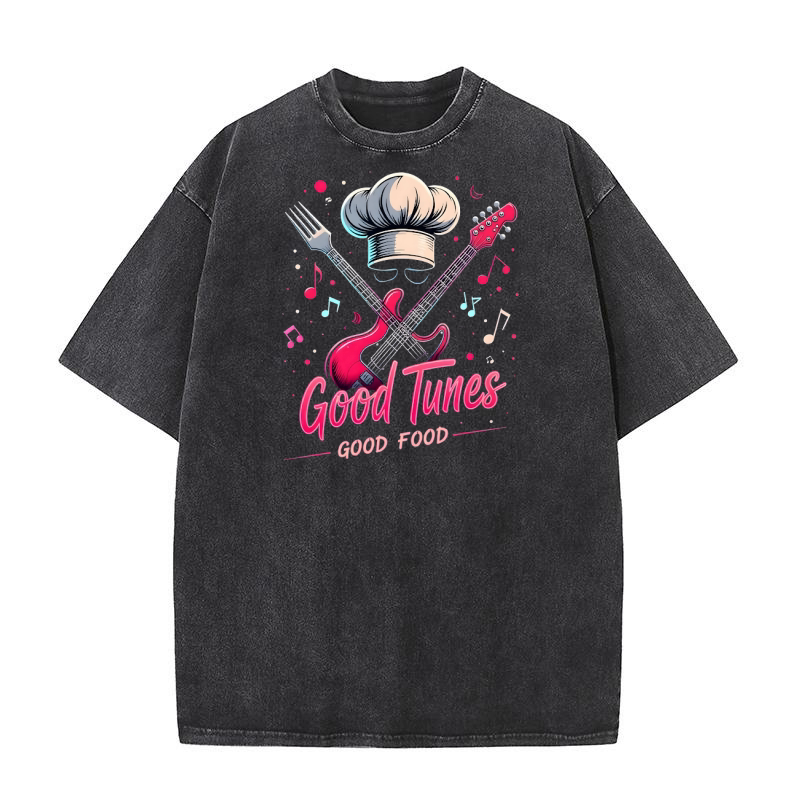 Good Tunes, Good Food Washed T-Shirt