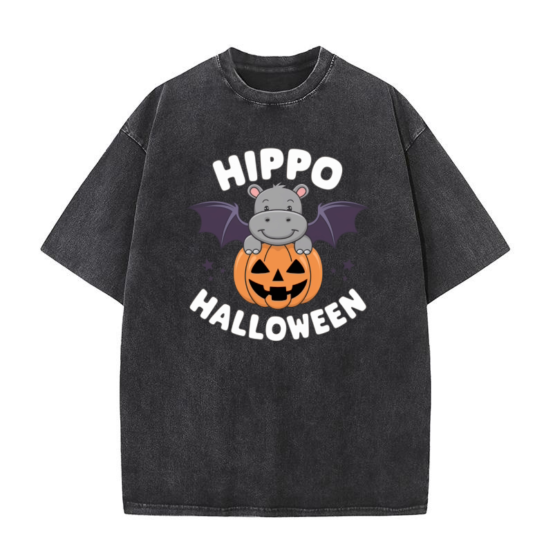 hippo halloween Washed T-Shirt