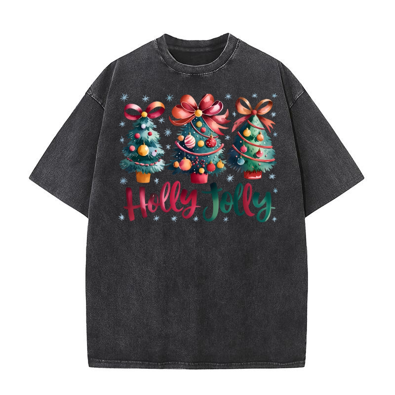 Holly Jolly4 Washed T-Shirt