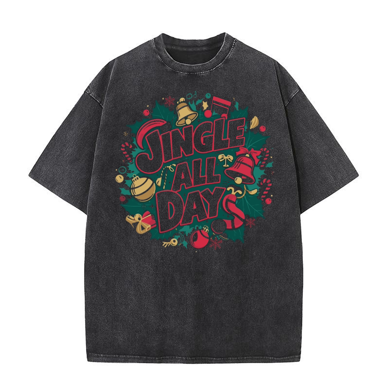 Jingle All Day 02 Washed T-Shirt