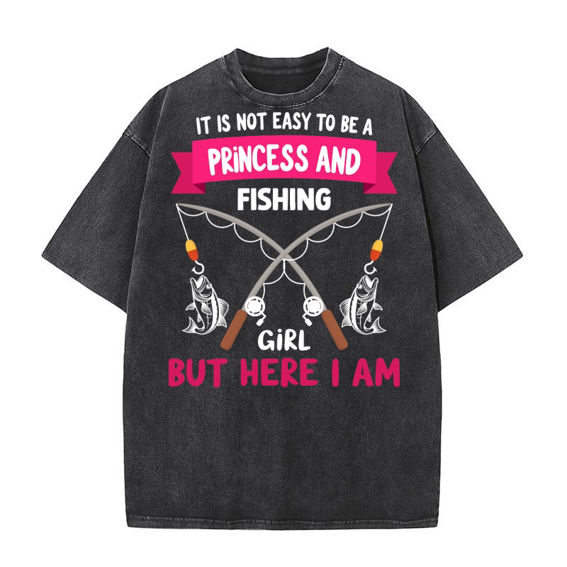 Princess and fishing girl Washed T-Shirt