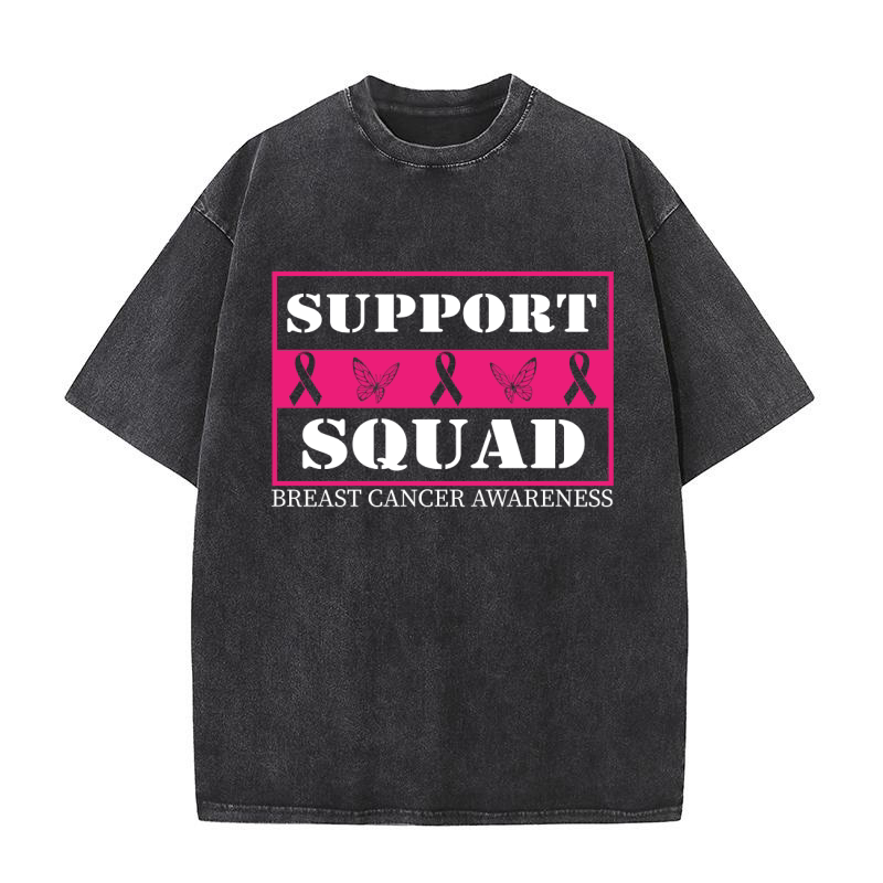 Support Squad Breast Cancer Awareness Washed T-Shirt