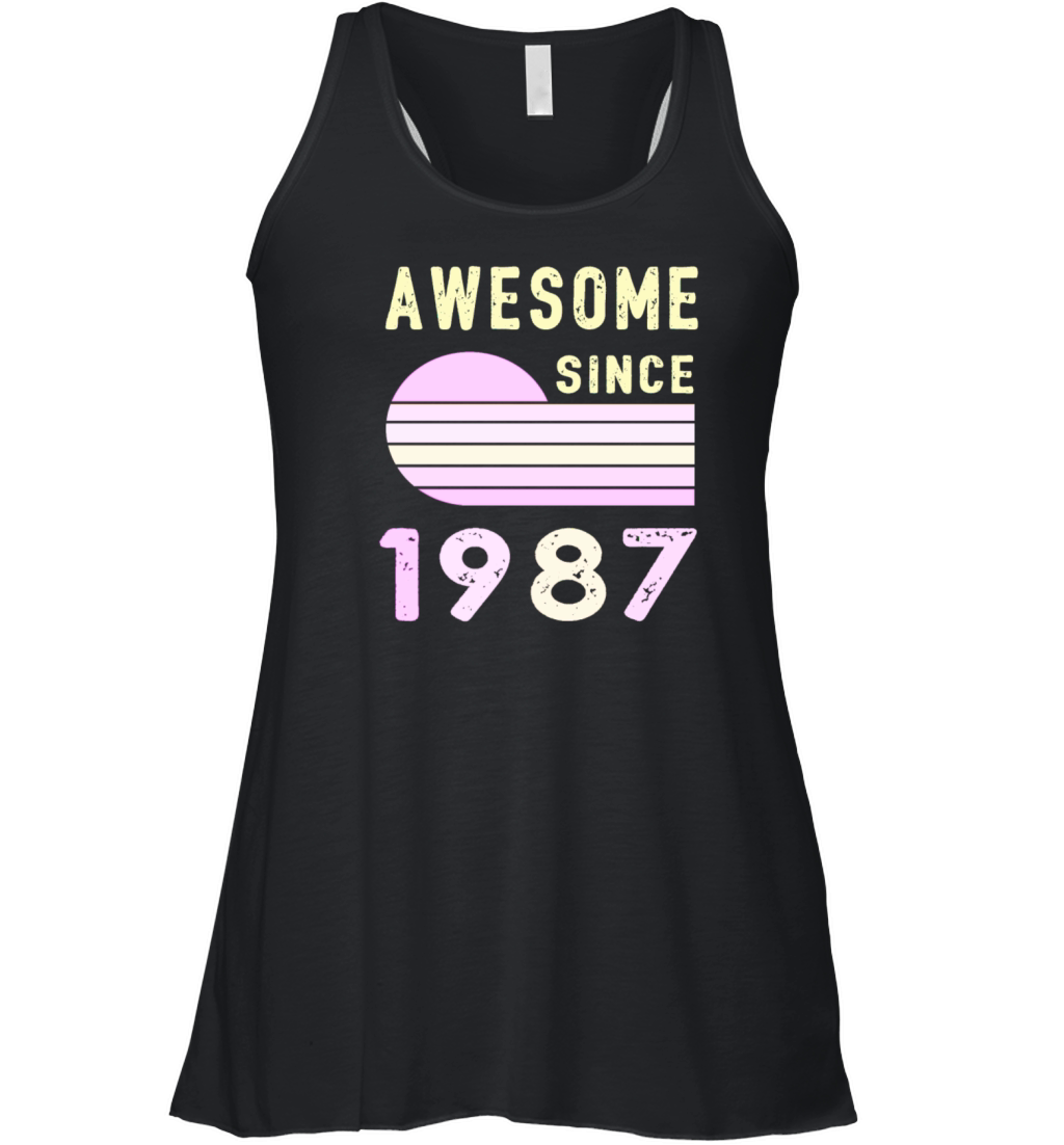 1987 Birthday Retro Vintage Gift Women's Flowy Tank Top