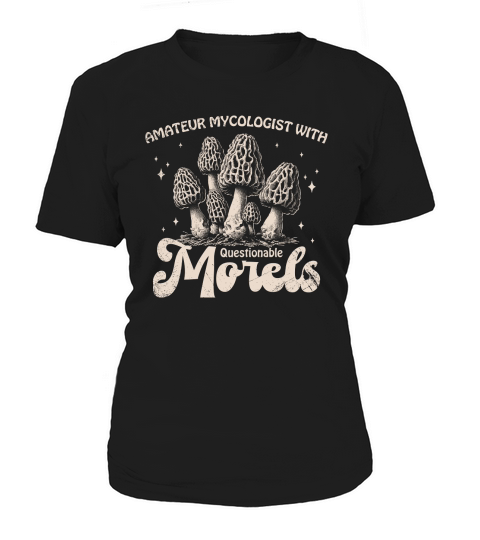 Amateur Mycologist with Morels D Retro White GR Women's T-Shirt