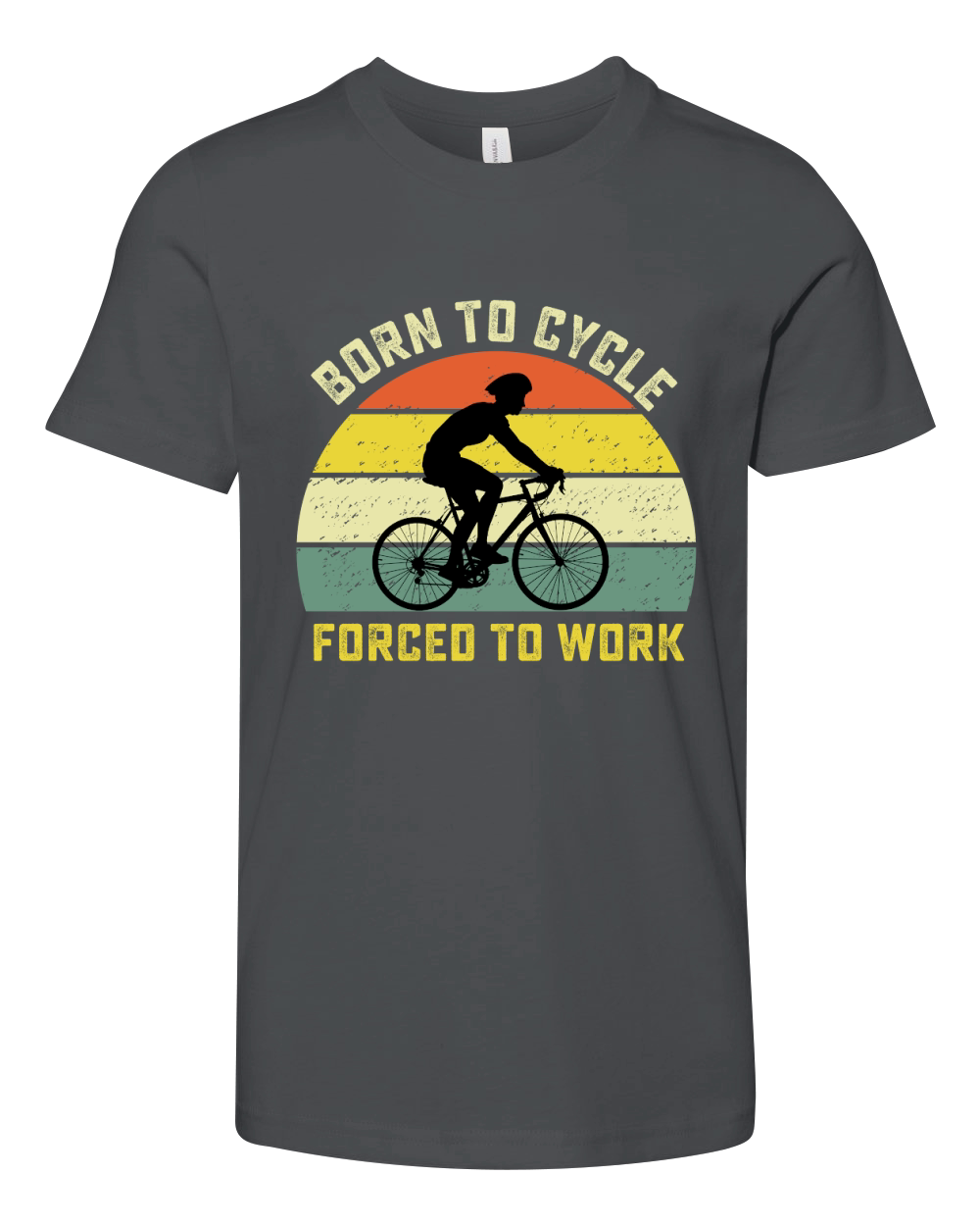 Born to cycle forced to work Youth Unisex Jersey Tee