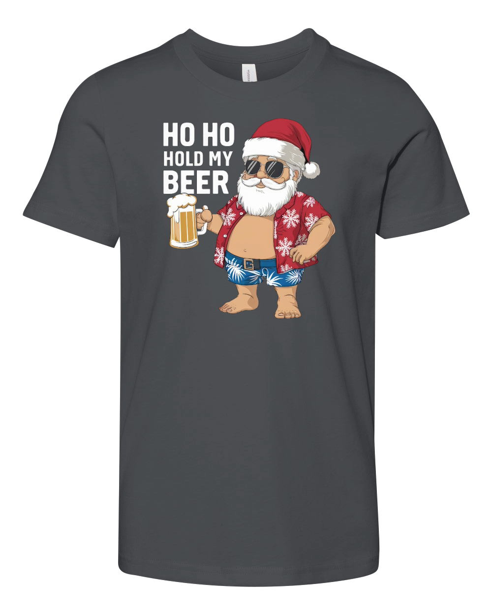 Ho ho hold my beer 5 Youth Unisex Jersey Tee
