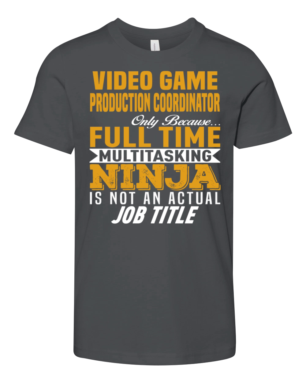 Video Game Production Coordinator Youth Unisex Jersey Tee