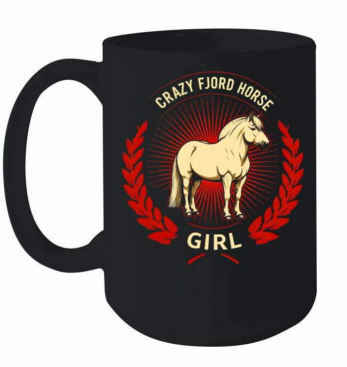 Crazy Fjord Horse Girl Ceramic Mug