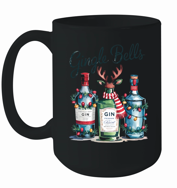 Gingle Bells Vintage Christmas Ceramic Mug