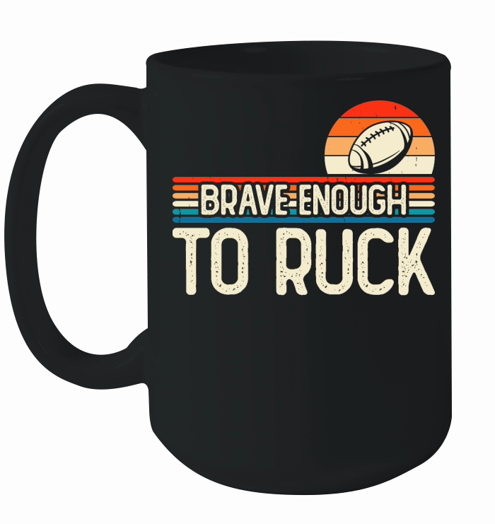 Vintage Rugby Player brave enough to ruck Ceramic Mug