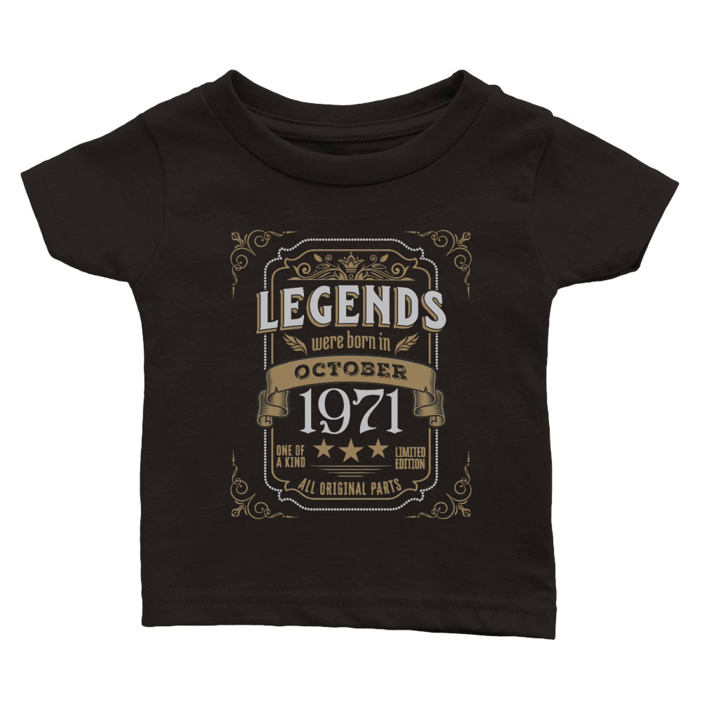 Legends Were Born In October 1971 Classic Baby Crewneck T-shirt