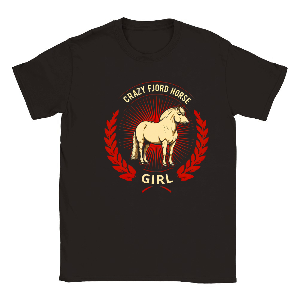 Crazy Fjord Horse Girl Classic Kids Crewneck T-shirt