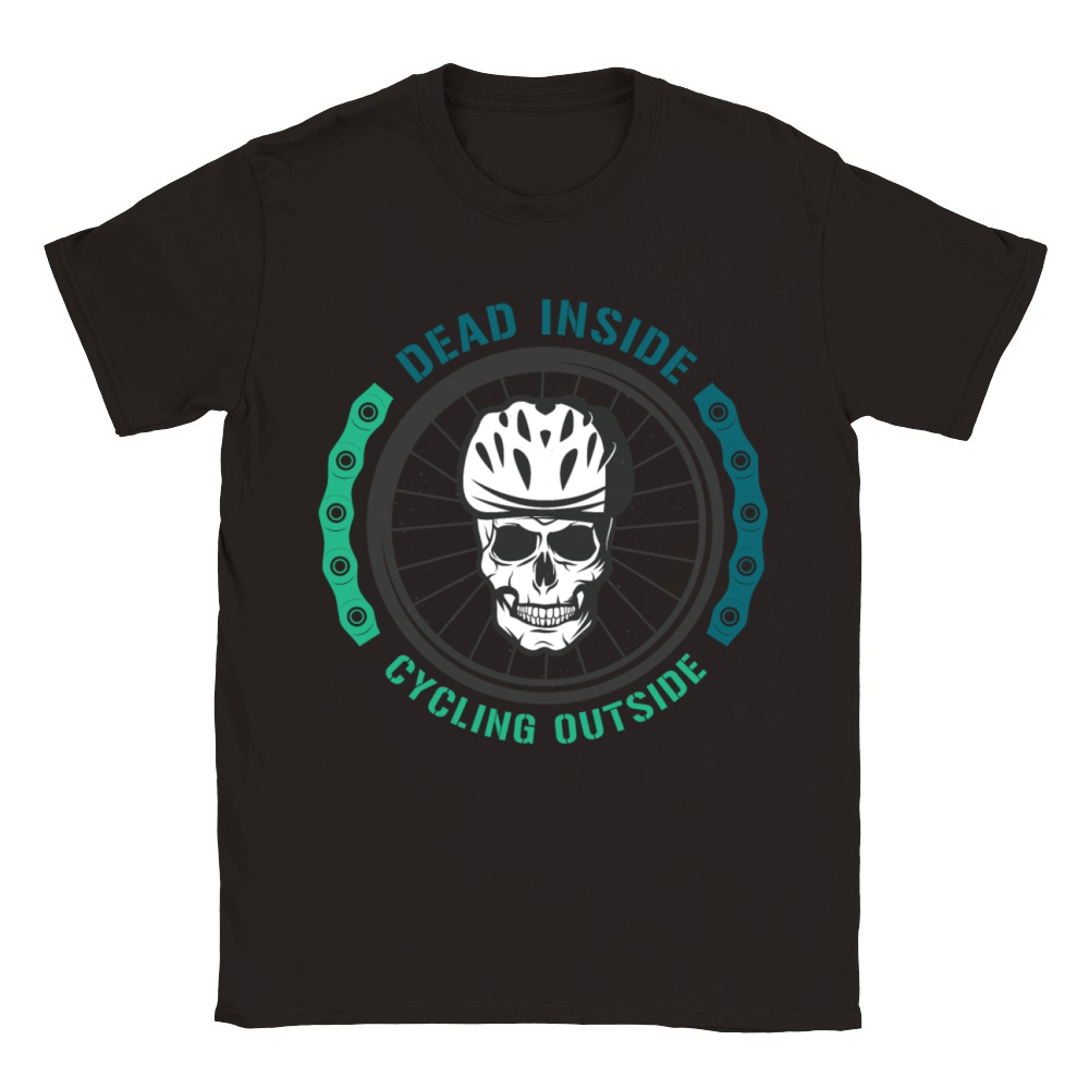 DEAD INSIDE CYCLING OUTSIDE Classic Kids Crewneck T-shirt