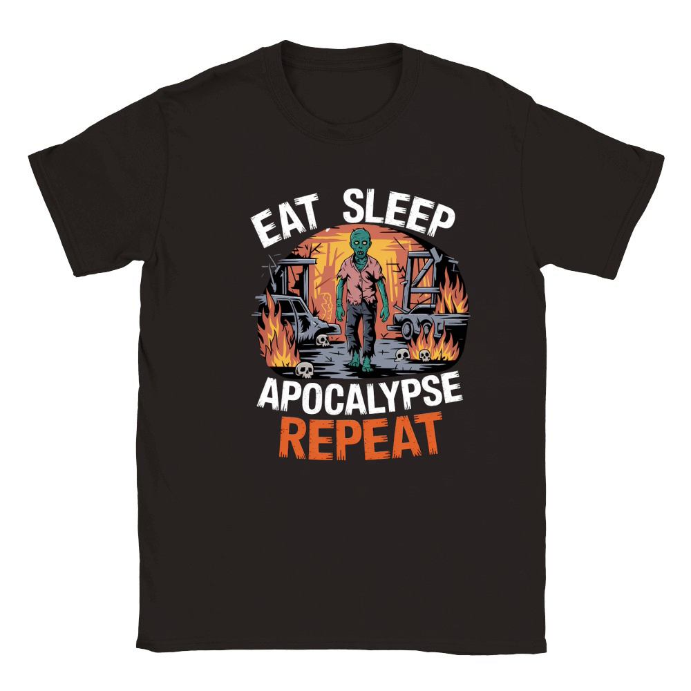 Eat Sleep Apocalypse Repeat Classic Kids Crewneck T-shirt