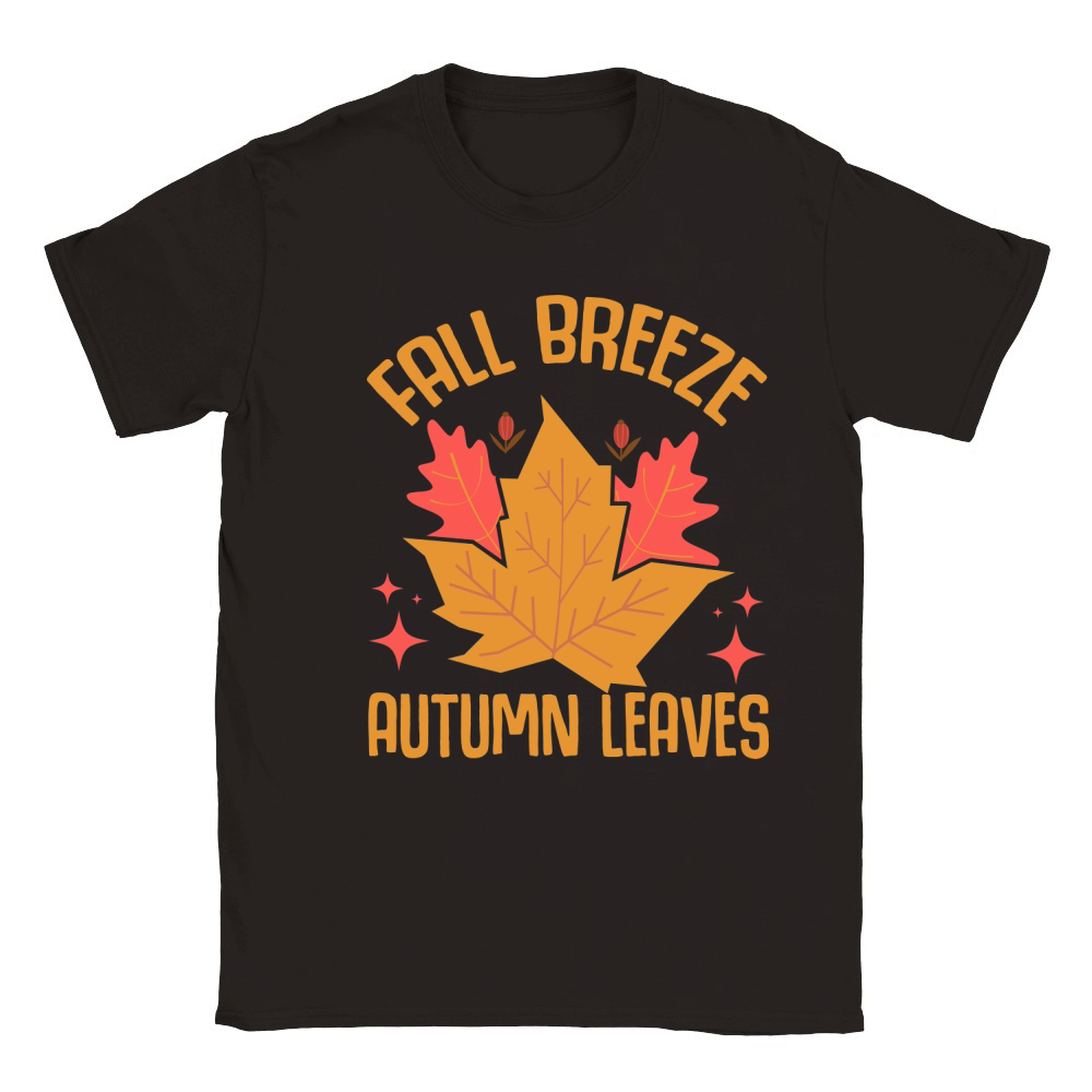 Fall breeze autumn leaves Classic Kids Crewneck T-shirt