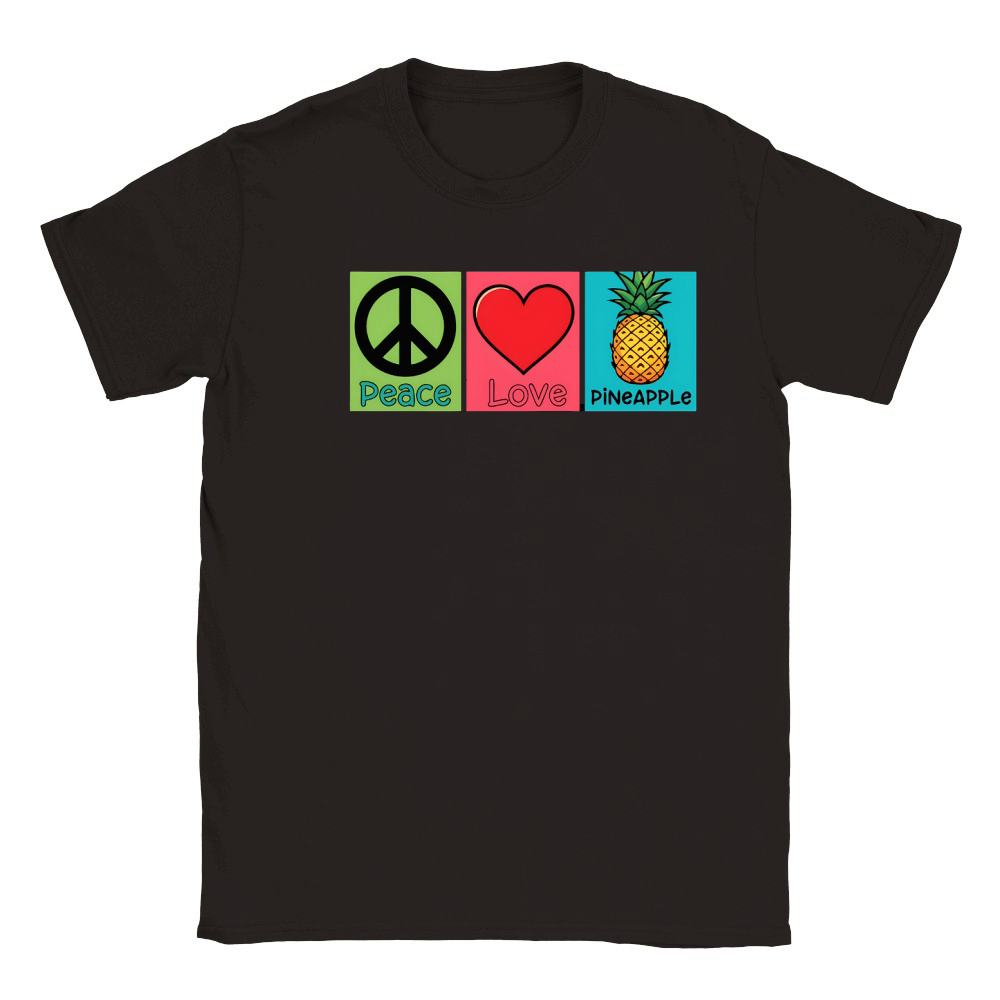 Peace Love Pineapple 1 03 Classic Kids Crewneck T-shirt