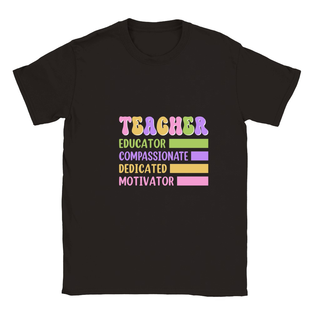 TEACHER EDUCATOR COMPASSIONATE DEDICATED MOTIVATOR Classic Kids Crewneck T-shirt