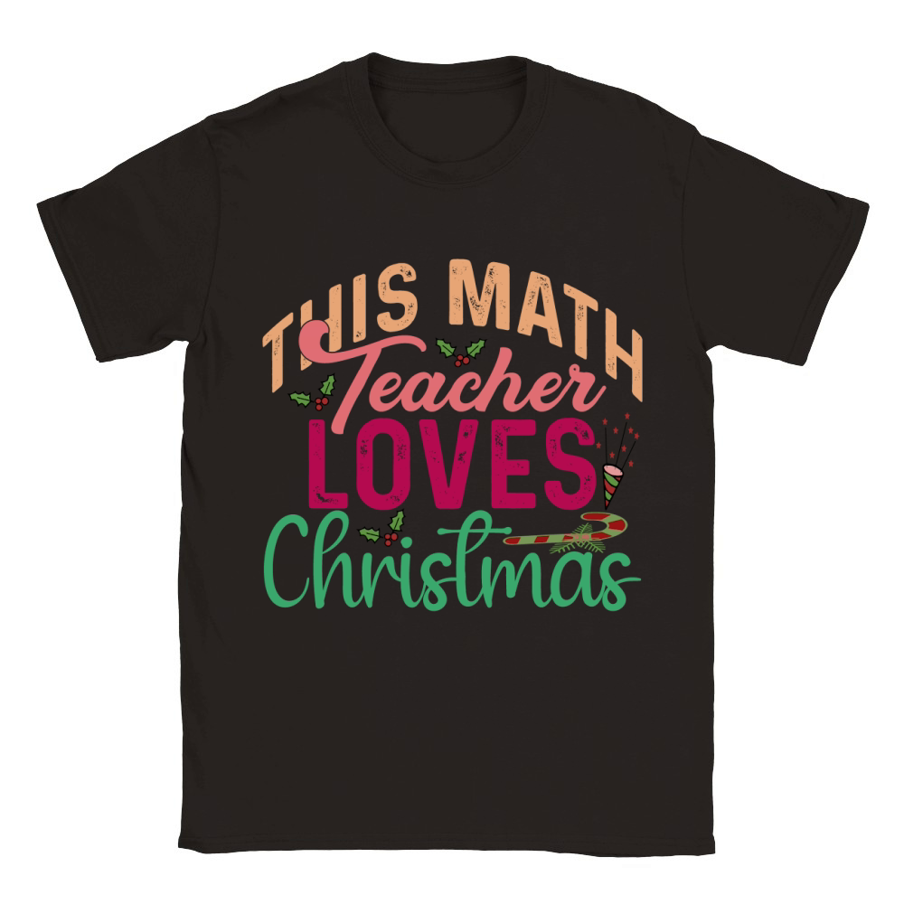 This Math Teacher Loves Christmas Classic Kids Crewneck T-shirt
