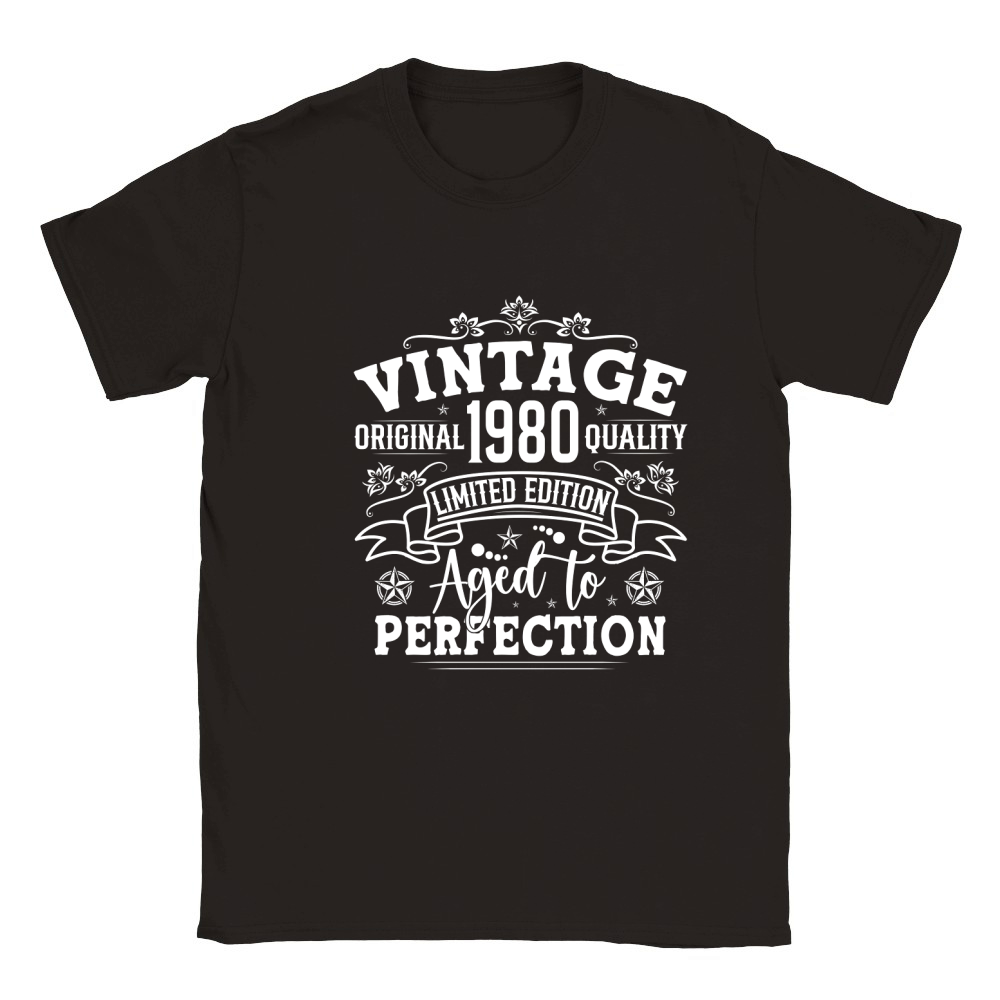 Vintage Birthday TShirt Design Bundle 1980 Classic Kids Crewneck T-shirt