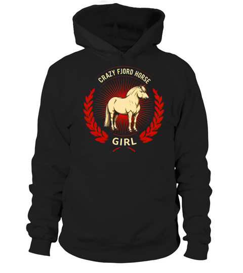 Crazy Fjord Horse Girl Hoodie Unisex