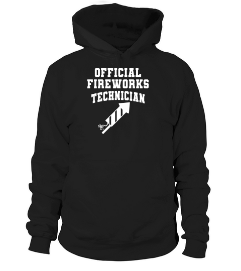 Official fireworks technician color white png Hoodie Unisex