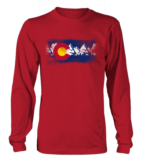 Vintage Colorado State Flag Colorado Mountains Long sleeved Unisex