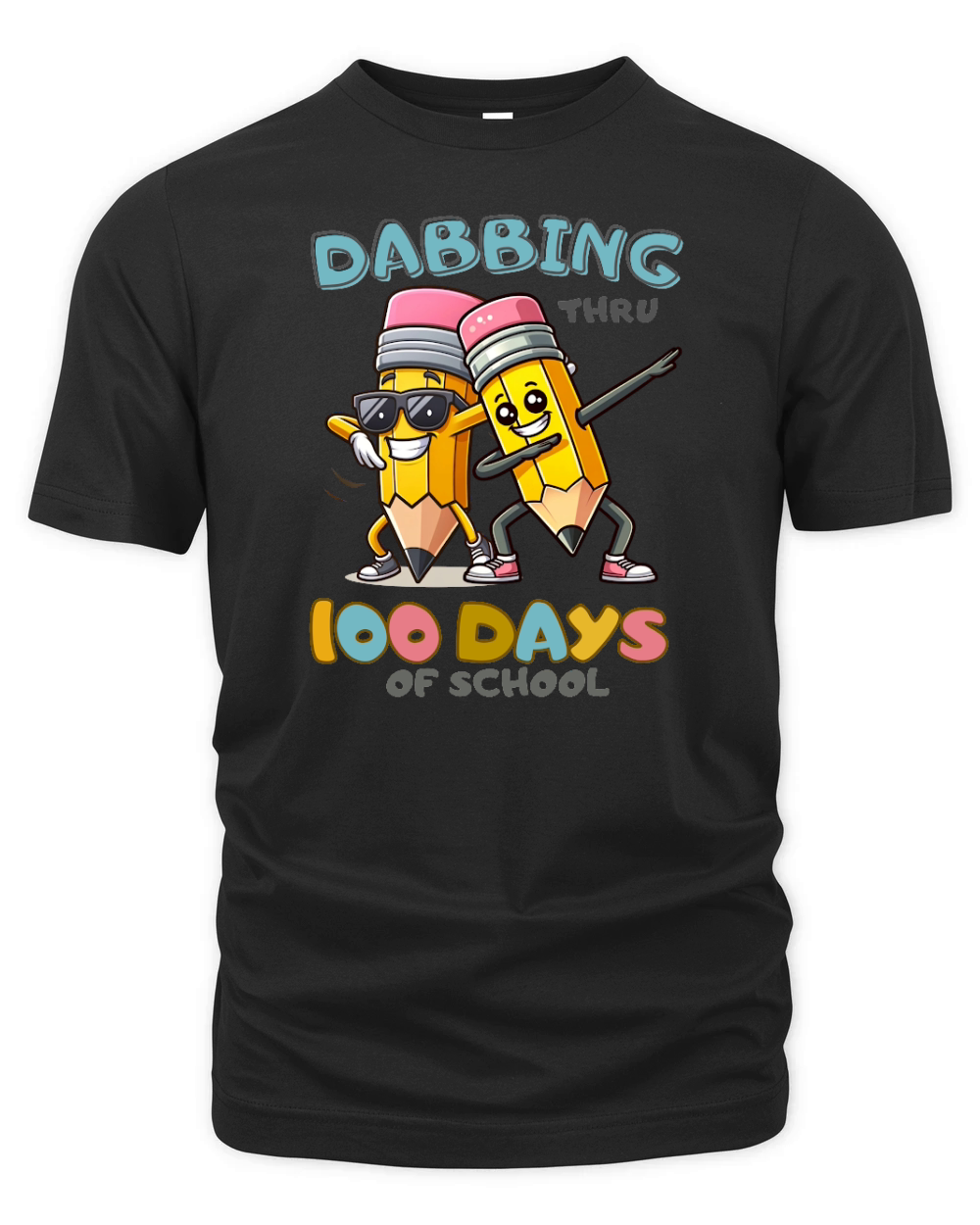 Dabbing Thru 100 Days of School Organic Unisex T-shirt