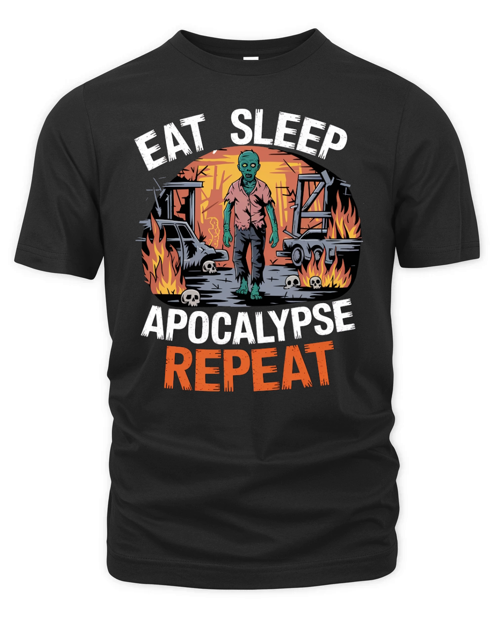 Eat Sleep Apocalypse Repeat Organic Unisex T-shirt