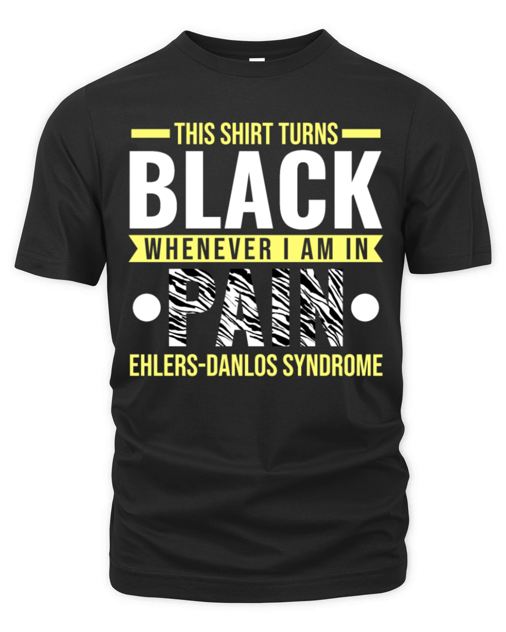 EDS Syndrome Support Awareness Zebra Stripes Organic Unisex T-shirt