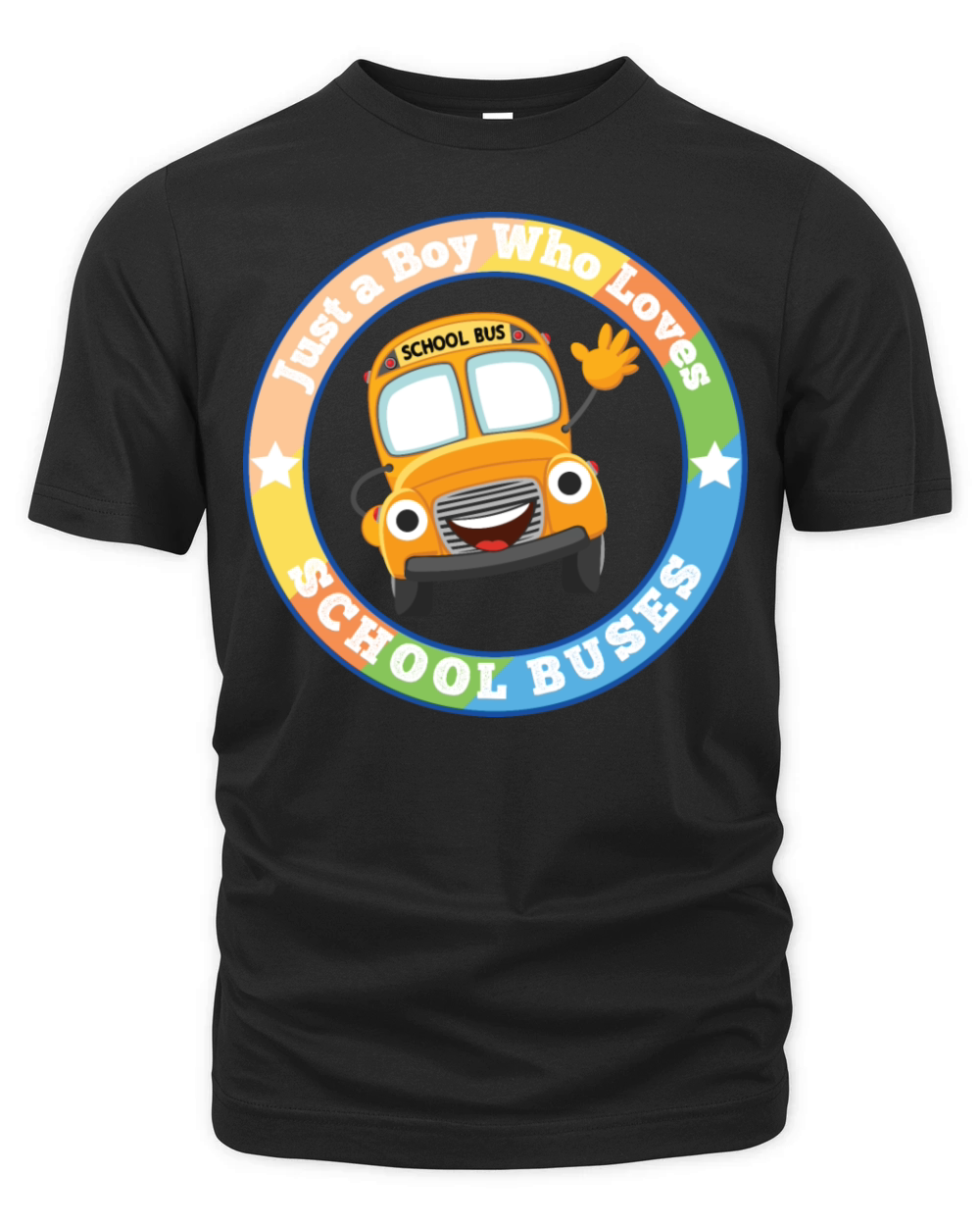 Just a Boy Who Loves School Buses kindergarten Organic Unisex T-shirt