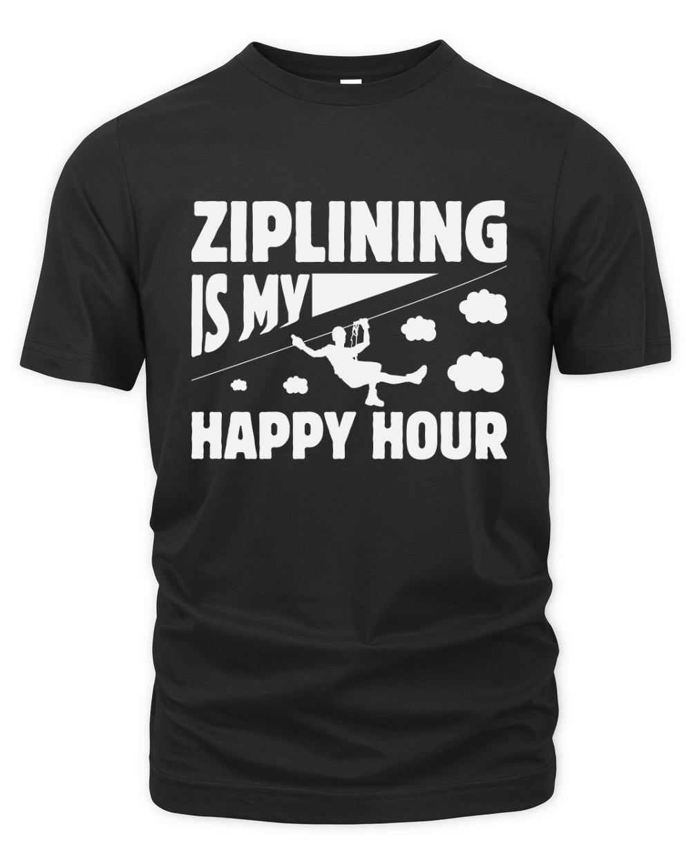 Zipling Is My Happy Hour Organic Unisex T-shirt