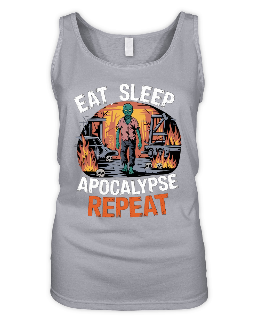 Eat Sleep Apocalypse Repeat Organic Women's Tank Top