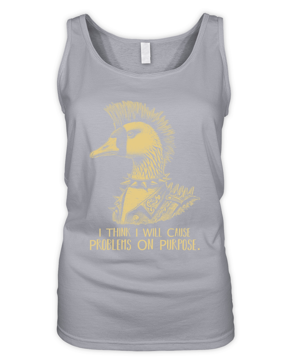Goose Punk Problem On Purpose D Yellow Organic Women's Tank Top