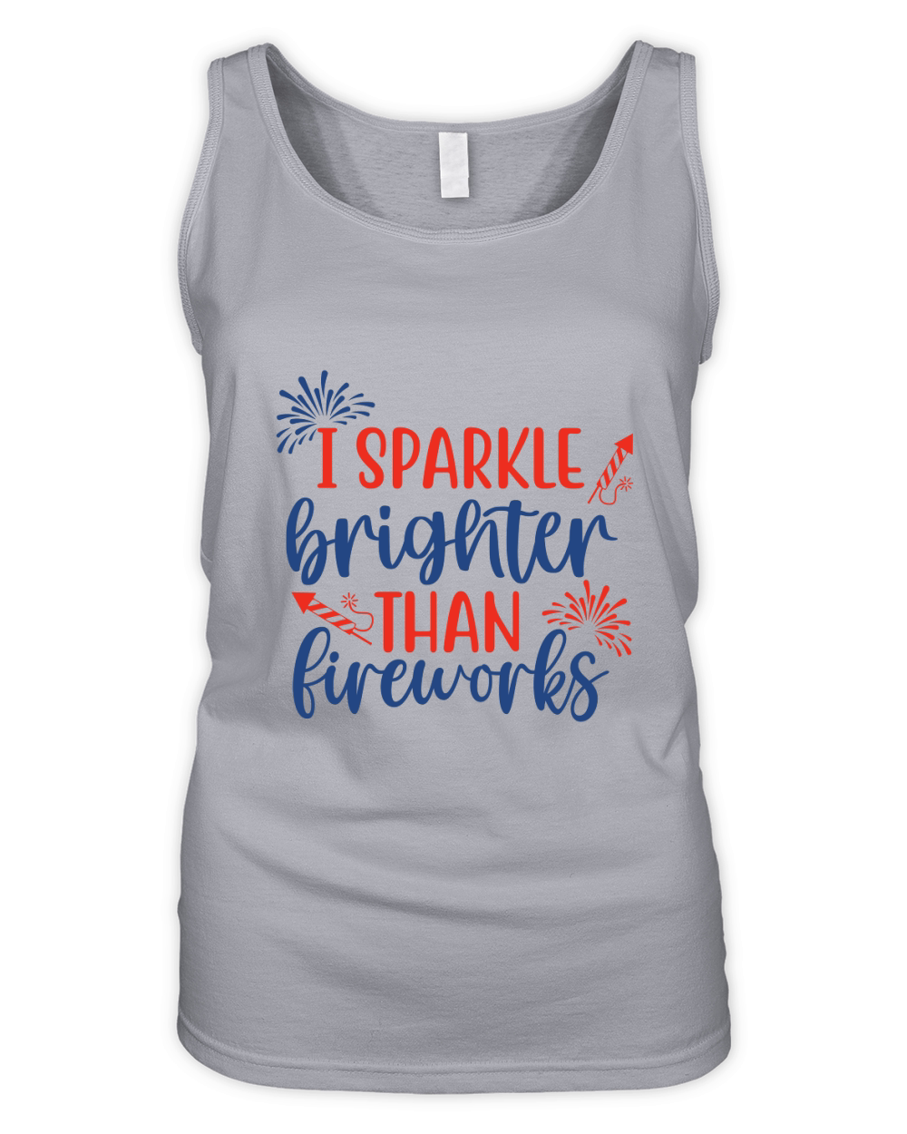 I sparkle brighter than fireworks Organic Women's Tank Top