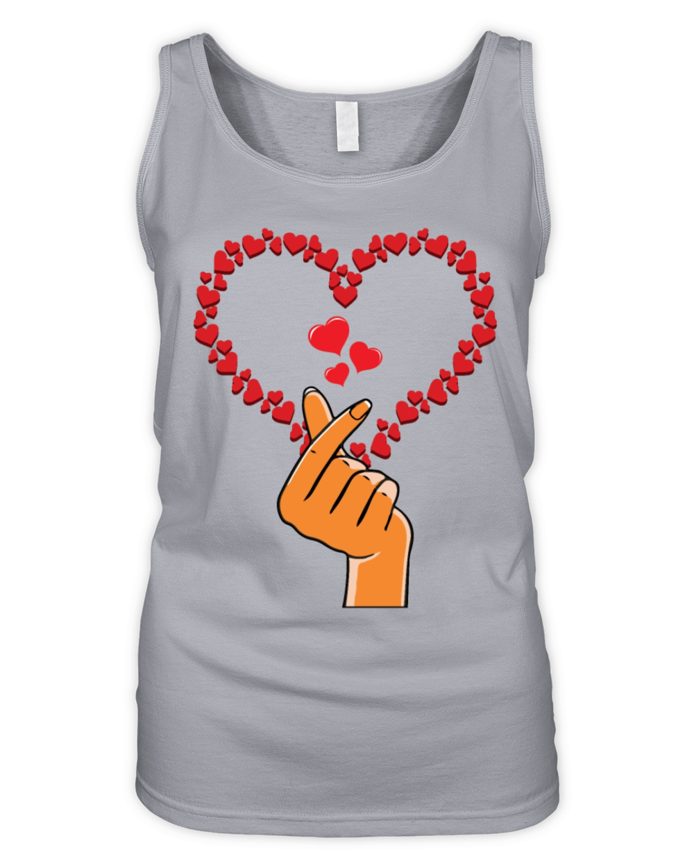 Korean Heart K Pop Heart Finger Happy Valentines Organic Women's Tank Top