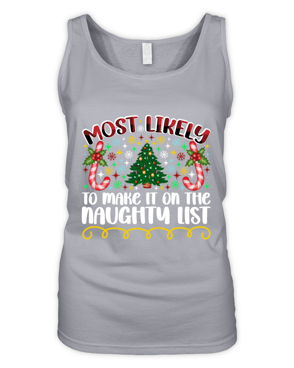 Most Likely To Make It On The Naughty List Organic Women's Tank Top