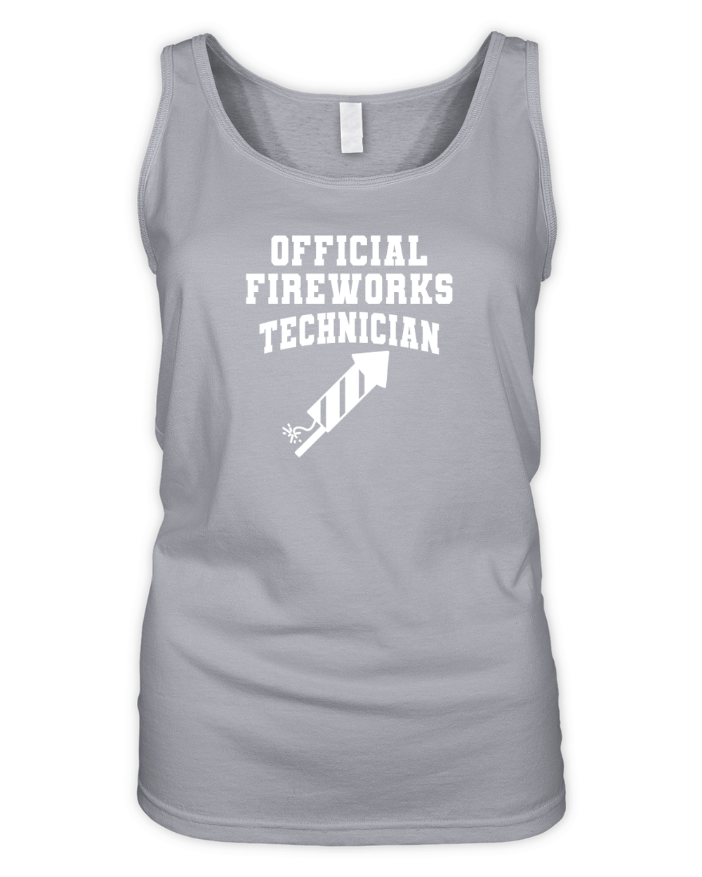 Official fireworks technician color white png Organic Women's Tank Top